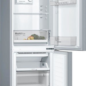 Bosch Ψυγειοκαταψύκτης 282lt Total NoFrost Υ176xΠ60xΒ66εκ. Inox KGN33NLEB