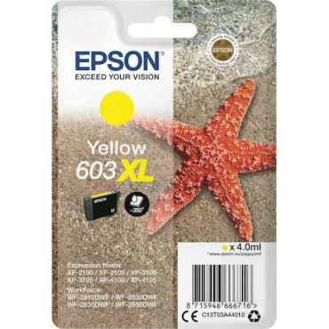 Epson 603XL Γνήσιο Μελάνι Εκτυπωτή InkJet Κίτρινο (C13T03A44010)