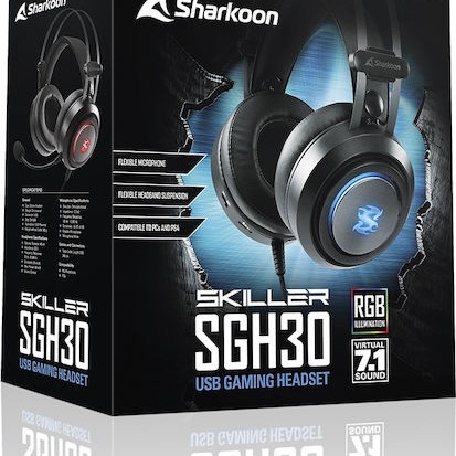 Sharkoon Skiller SGH30 Over Ear Gaming Headset με σύνδεση USB