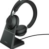 Jabra Evolve2 65 VOIP Headset Link380a UC Stereo Desk Stand Black (26599-989-989)