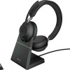 Jabra Evolve2 65 VOIP Headset Link380a UC Stereo Desk Stand Black (26599-989-989)