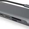 Icy Box USB-C Docking Station με HDMI/DisplayPort 4K PD Ethernet και σύνδεση 3 Οθονών Γκρι (IB-DK4050-CPD)