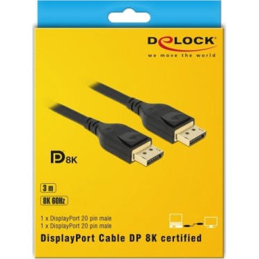 DeLock Cable DisplayPort male - DisplayPort male 3m (85661)