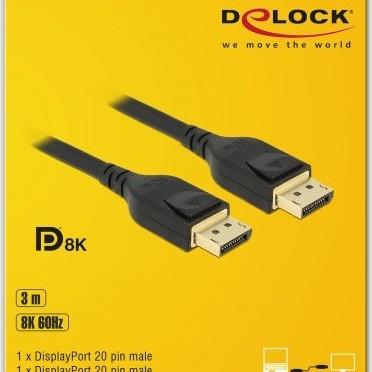 DeLock Cable DisplayPort male - DisplayPort male 3m (85661)