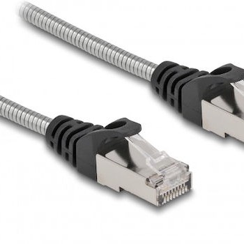 DeLock U/FTP (STP) Cat.6a Καλώδιο Δικτύου Ethernet 1m Μαύρο 1τμχ