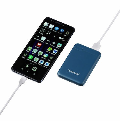 Intenso XS Power Bank 5000mAh με Θύρα USB-A και Θύρα USB-C Πετρόλ