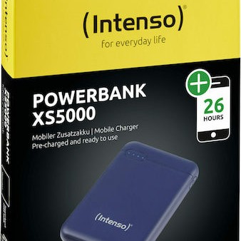 Intenso XS Power Bank 5000mAh με Θύρα USB-A και Θύρα USB-C Μπλε