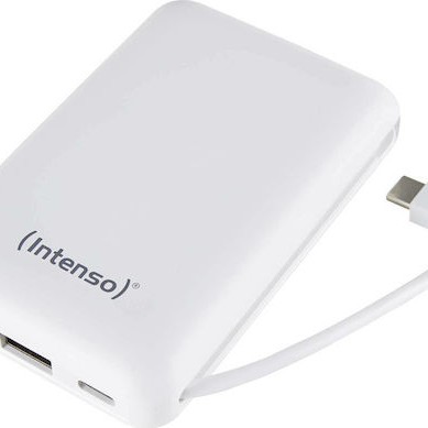 Intenso XS Power Bank 10000mAh με Θύρα USB-A και Θύρα USB-C Λευκό