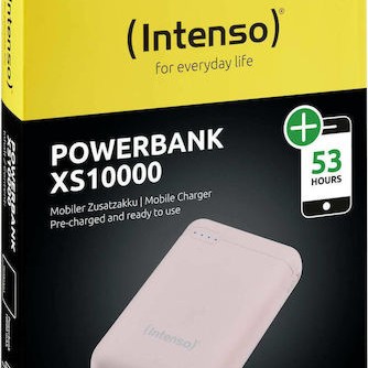 Intenso XS10000 Power Bank 10000mAh με Θύρα USB-A και Θύρα USB-C Ροζ