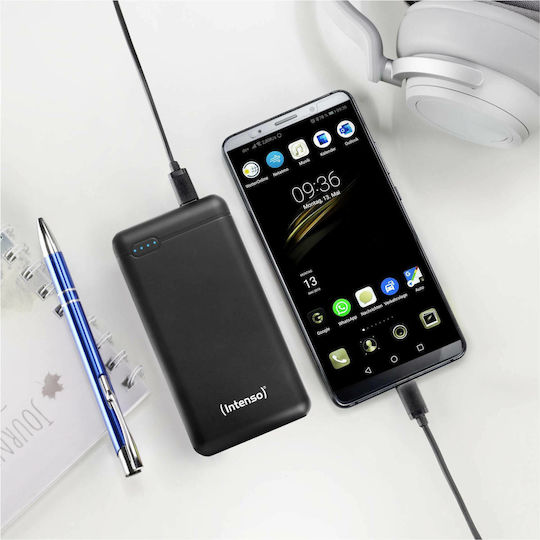 Intenso XS Power Bank 20000mAh με Θύρα USB-A και Θύρα USB-C Μαύρο