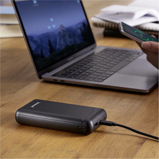 Intenso XS Power Bank 20000mAh με Θύρα USB-A και Θύρα USB-C Μαύρο