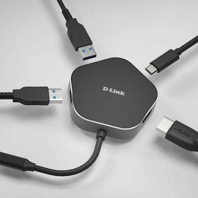 D-Link USB-C Docking Station με HDMI 4K PD Ethernet Μαύρο (DUB-M420)