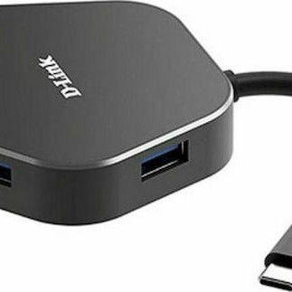 D-Link USB-C Docking Station με HDMI 4K PD Ethernet Μαύρο (DUB-M420)