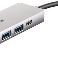 D-Link USB-C Docking Station με HDMI 4K PD Ethernet Ασημί (DUB-M520)