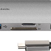 D-Link USB-C Docking Station με HDMI 4K PD Ethernet Ασημί (DUB-M810)