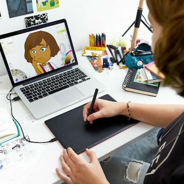 Wacom One Medium Γραφίδα Σχεδίασης χωρίς Οθόνη Black / Red