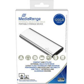 MediaRange USB 3.2 / USB-C Εξωτερικός SSD 120GB M.2 Ασημί