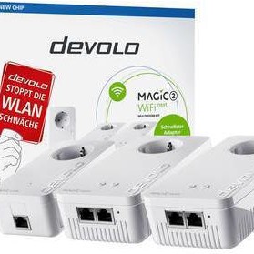 Devolo Magic 2 WiFi Next Multiroom Kit (DE) Powerline Τριπλό για Ασύρματη Σύνδεση Wi‑Fi 5 με Passthrough Πρίζα και 2 Θύρες Gigabit Ethernet