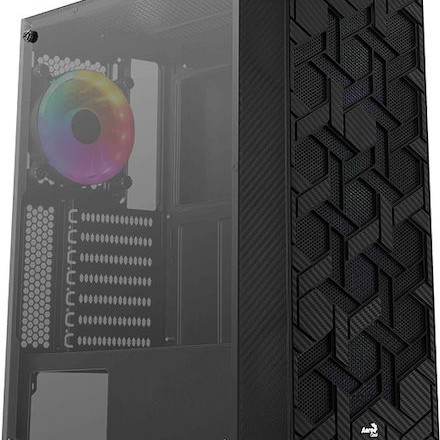 Aerocool Hive FRGB v3 Gaming Midi Tower Κουτί Υπολογιστή με Πλαϊνό Παράθυρο Μαύρο