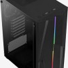 Aerocool Mecha v1 Gaming Midi Tower Κουτί Υπολογιστή με Πλαϊνό Παράθυρο και RGB Φωτισμό Μαύρο