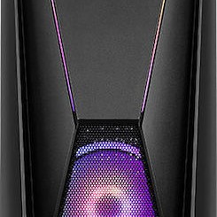 Aerocool Visor Gaming Midi Tower Κουτί Υπολογιστή με Πλαϊνό Παράθυρο και RGB Φωτισμό Μαύρο
