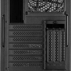 Aerocool Visor Gaming Midi Tower Κουτί Υπολογιστή με Πλαϊνό Παράθυρο και RGB Φωτισμό Μαύρο