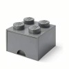 Lego Παιδικό Κουτί Αποθήκευσης από Πλαστικό 4 Knobs Γκρι 25x25x18cm