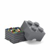 Lego Παιδικό Κουτί Αποθήκευσης από Πλαστικό 4 Knobs Γκρι 25x25x18cm