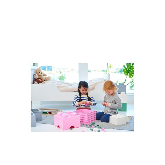 Lego Παιδικό Κουτί Αποθήκευσης από Πλαστικό 4 Knobs Γκρι 25x25x18cm