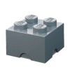 Lego Παιδικό Κουτί Αποθήκευσης από Πλαστικό 4 Knobs Γκρι 25x25x18cm