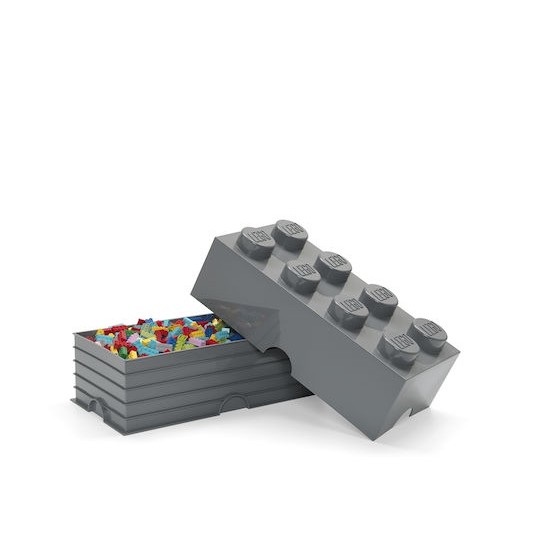 Lego Παιδικό Κουτί Αποθήκευσης από Πλαστικό 8-Stud Γκρι 50x25x17cm