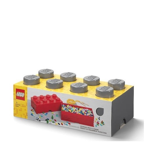 Lego Παιδικό Κουτί Αποθήκευσης από Πλαστικό 8-Stud Γκρι 50x25x17cm