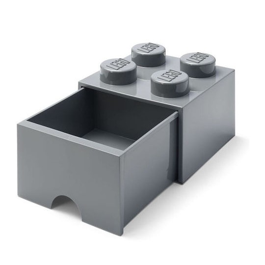 Lego Παιδικό Κουτί Αποθήκευσης από Πλαστικό Γκρι 25x25x18cm