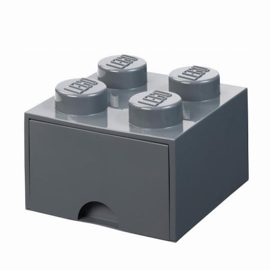 Lego Παιδικό Κουτί Αποθήκευσης από Πλαστικό Γκρι 25x25x18cm