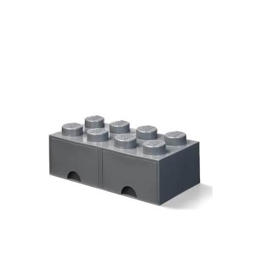 Lego Παιδικό Κουτί Αποθήκευσης από Πλαστικό 8 Knobs Γκρι 50x25x17cm