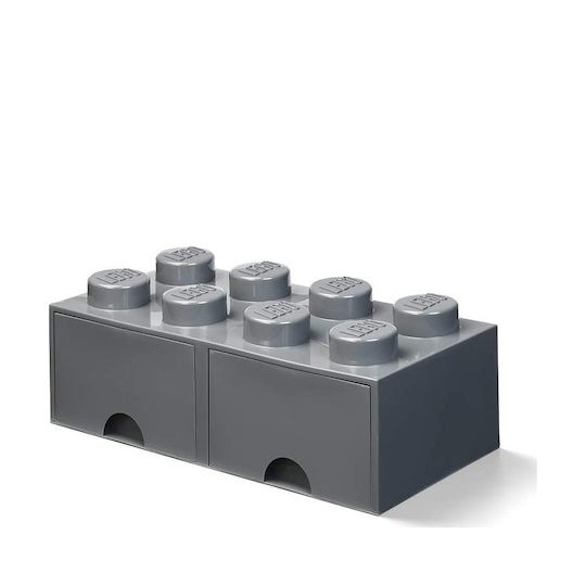 Lego Παιδικό Κουτί Αποθήκευσης από Πλαστικό 8 Knobs Γκρι 50x25x17cm