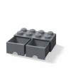 Lego Παιδικό Κουτί Αποθήκευσης από Πλαστικό 8 Knobs Γκρι 50x25x17cm