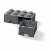Lego Παιδικό Κουτί Αποθήκευσης από Πλαστικό 8 Knobs Γκρι 50x25x17cm
