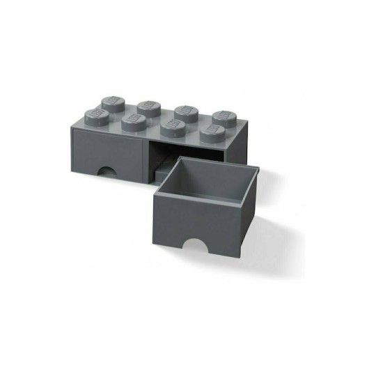 Lego Παιδικό Κουτί Αποθήκευσης από Πλαστικό 8 Knobs Γκρι 50x25x17cm