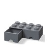 Lego Παιδικό Κουτί Αποθήκευσης από Πλαστικό 8 Knobs Γκρι 50x25x17cm