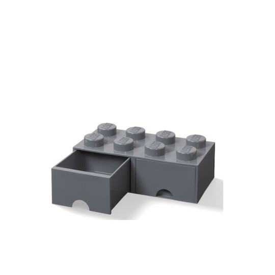 Lego Παιδικό Κουτί Αποθήκευσης από Πλαστικό 8 Knobs Γκρι 50x25x17cm