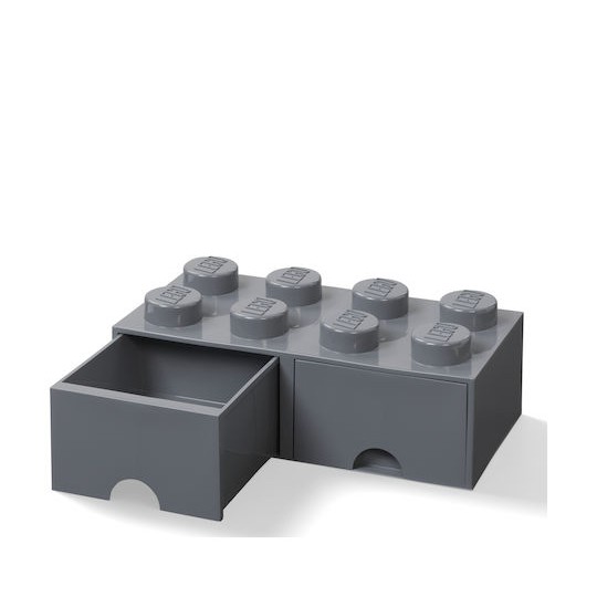 Lego Παιδικό Κουτί Αποθήκευσης από Πλαστικό 8 Knobs Γκρι 50x25x17cm