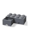 Lego Παιδικό Κουτί Αποθήκευσης από Πλαστικό 8 Knobs Γκρι 50x25x17cm