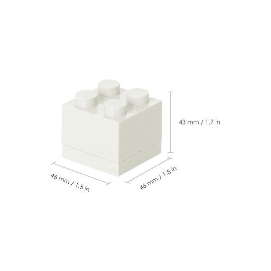 Lego Παιδικό Κουτί Αποθήκευσης από Πλαστικό Λευκό