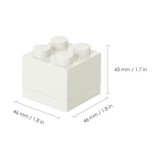 Lego Παιδικό Κουτί Αποθήκευσης από Πλαστικό Λευκό
