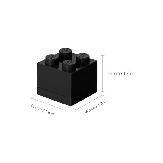 Lego Παιδικό Κουτί Αποθήκευσης από Πλαστικό Μαύρο