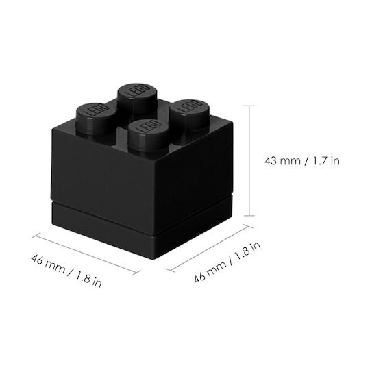 Lego Παιδικό Κουτί Αποθήκευσης από Πλαστικό Μαύρο