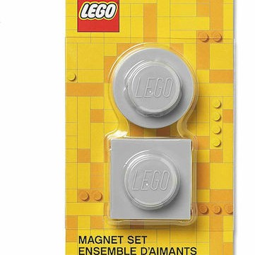 Room Copenhagen LEGO Copenhagen Στρογγυλά Σετ Μαγνητάκια Πλαστικά 4.7x4.7εκ. 2τμχ