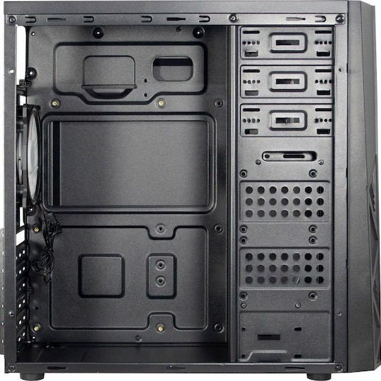 Inter-Tech B-02 RGB Gaming Midi Tower Κουτί Υπολογιστή με Πλαϊνό Παράθυρο Μαύρο