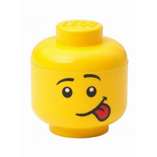 Lego Παιδικό Κουτί Αποθήκευσης από Πλαστικό Head Κίτρινο 10x10x11cm